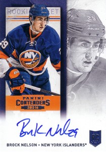 2013-14 Panini Contenders Hockey Rookie Ticket Autograph 230 Brock Nelson