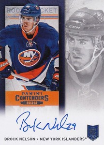 2013-14 Panini Contenders Hockey Rookie Ticket Autograph Variation 229 Brock Nelson