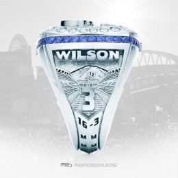 4 Seattle Seahawks Super Bowl NFL championship ring set replica