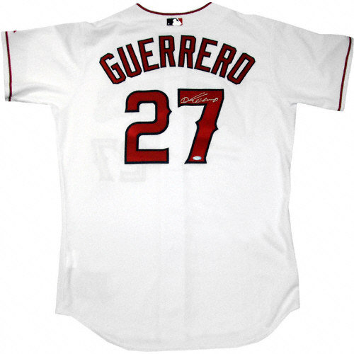 Vladimir Guerrero Sr. Autographed HOF 18 Angels Authentic Jersey