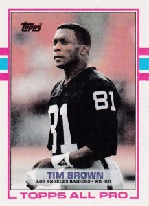 1989 Pro Set Tim Brown #183 Rookie Football Card RC Los Angeles Raiders HOF  - medicaltourismco