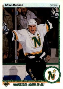 Mike Modano 1991-92 Upper Deck Hand Signed Autographed Stars #160 JSA  AB41658 - Cardboard Legends