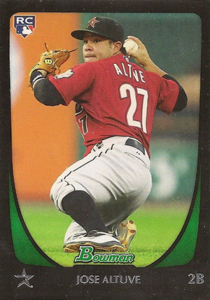 Jose Altuve Rookie 2010 Bowman Chrome Prospects Green X