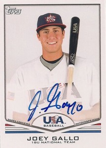 Joey Gallo 2011 Topps Team USA Rookie RC #USA-61 Yankees