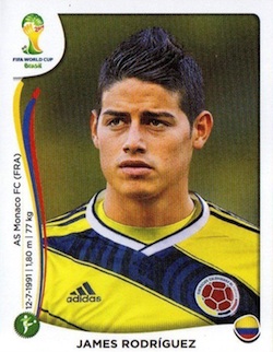 James Rodriguez Rookie Sticker #377 Panini Futebol 2010-11 Porto