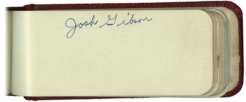 Josh Gibson Cards and Autographed Memorabilia Guide