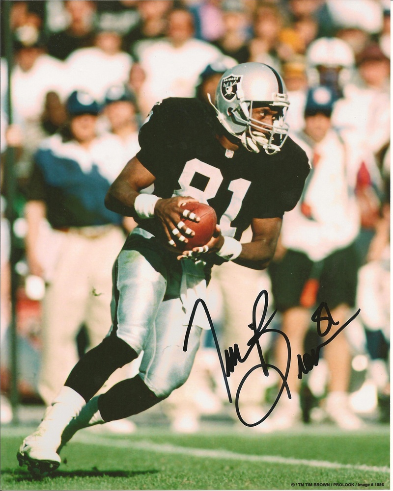 Vintage 90s Champion NFL Oakland Raiders TIM BROWN 81 Football