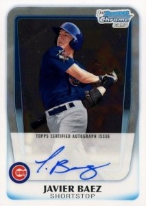 Javier Baez Autographed Card With Coa 