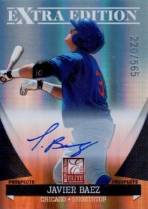 Javier Baez Autographed Card Cubs No COA 