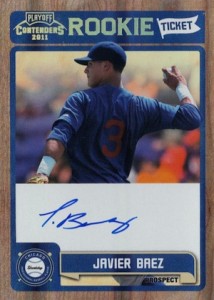 Javier Baez Autographed Card With Coa 