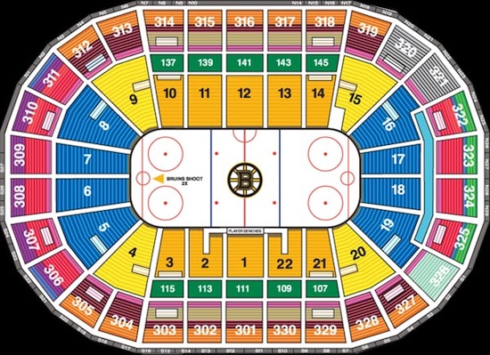 Td Garden Seating Chart Bruins