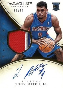 2013-14 Immaculate RPA 106 Tony Mitchell