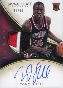 2013-14 Immaculate RPA 116 Tony Snell