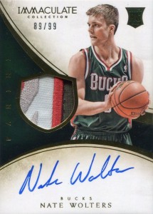 2013-14 Immaculate RPA 128 Nate Wolters