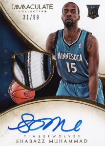 2013-14 Immaculate RPA 132 Shabazz Muhammad