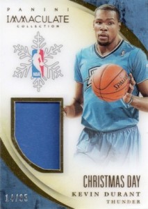 2013-14 Panini Immaculate Collection Basketball Christmas Day Kevin Durant