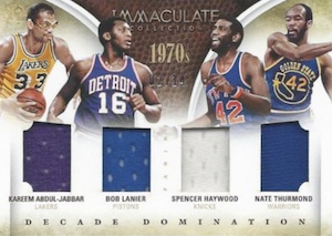 2013-14 Panini Immaculate Collection Basketball Decade Domination Quads