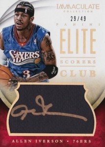 2013-14 Panini Immaculate Collection Basketball Elite Scorers Club Allen Iverson
