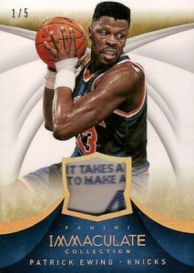 2013-14 Panini Immaculate Collection Basketball Jersey Tags Patrick Ewing