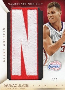 2013-14 Panini Immaculate Collection Basketball Nameplate Nobility Blake Griffin
