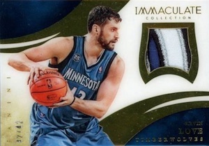 2013-14 Panini Immaculate Collection Basketball Patches Kevin Love