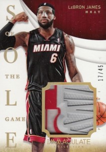 2013-14 Panini Immaculate Collection Basketball Sole of the Game LeBron James