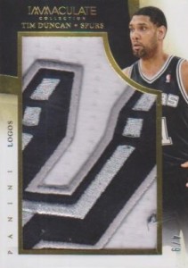 2013-14 Panini Immaculate Collection Basketball Team Logos Tim Duncan