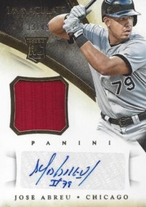 2014 Panini Immaculate Heroes SHANE VICTORINO Gold #6 On-Card Auto