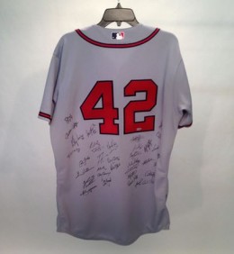 Andruw Jones signed Atlanta Braves Majestic Alternate Red Jersey JSA