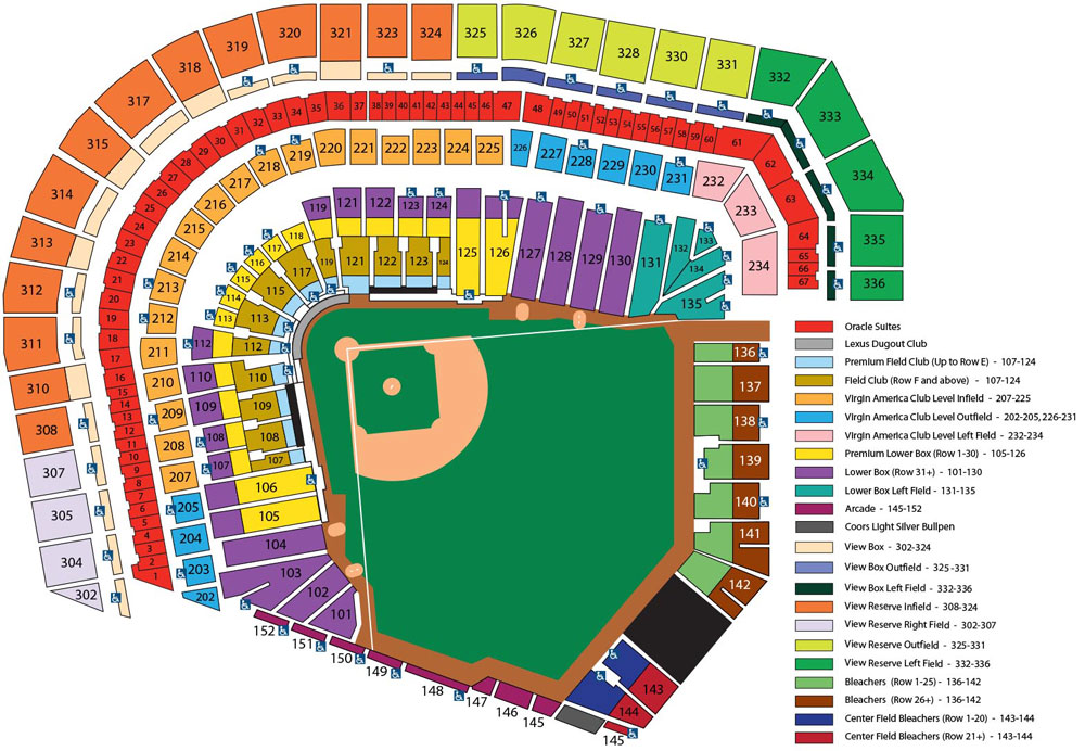 Sf Giants Seating Chart Sf Giants Seat Map