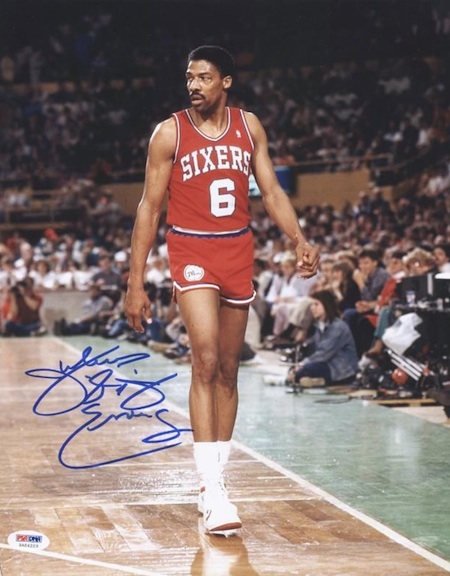 Julius Erving Autographed Red Mitchell & Ness Hardwood Jersey- Beckett –  The Jersey Source