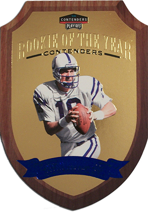 1998 Playoff Momentum Team Jerseys Away r38 Peyton Manning Rookie Jersey -  Sportsnut Cards