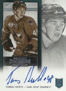 2013-14 Panini Contenders Rookie Ticket Autograph Variation II Sepia Tomas Hertl