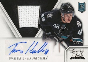 2013-14 Panini Luxury Suite Tomas Hertl RC #120 Autographed Jersey