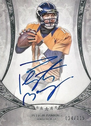 PEYTON MANNING AUTOGRAPHED 75TH THROWBACK