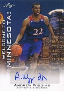 2014 Leaf Welcome to Minnesota Andrew Wiggins Autograph