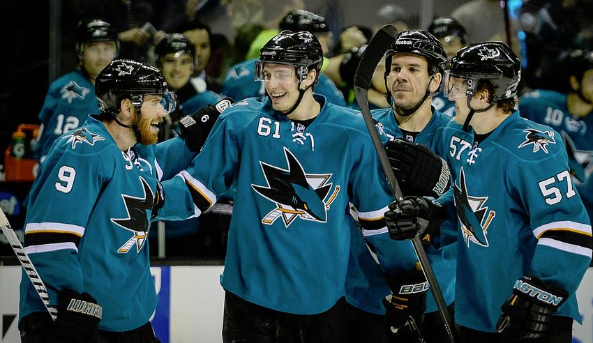 san jose sharks team signed jersey