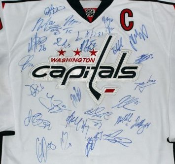 Washington capitals team clearance signed jersey