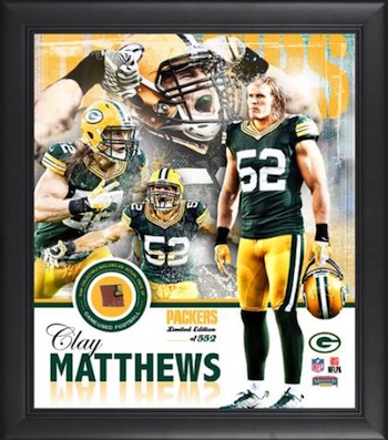 VTG Super Bowl XLV Clay Matthews #52 Green Bay Packers NFL