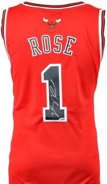 DERRICK ROSE Autographed Signed Bulls White #1 Jersey COA