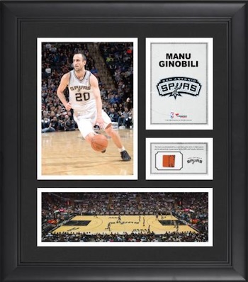 Manu Ginobili Autographed Signed Framed San Antonio Spurs 