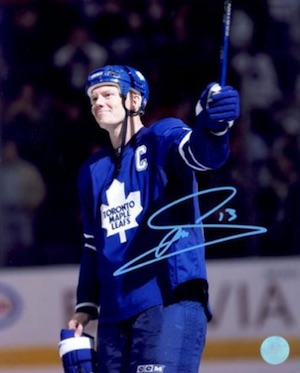 Mats Sundin Toronto Maple Leafs Autographed Signed Home Jersey 8x10 Photo