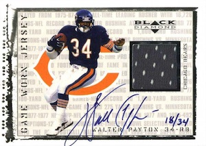 walter payton framed jersey