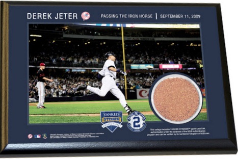 Derek Jeter New York Yankees Framed 15 x 17 Old Yankee Stadium Collage with A Capsule of Game-Used Dirt - Limited Edition 2021