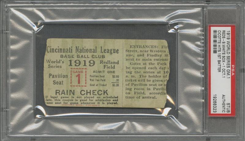 1919 World Series Game 3 Novelty Ticket Stub RP Chicago Black 