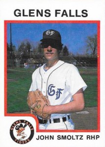 1988 John Smoltz Fleer Update #U-74 Rookie RC - Baseball Card