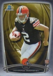 : 2015 Topps Finest #141 Johnny Manziel Football Card :  Collectibles & Fine Art