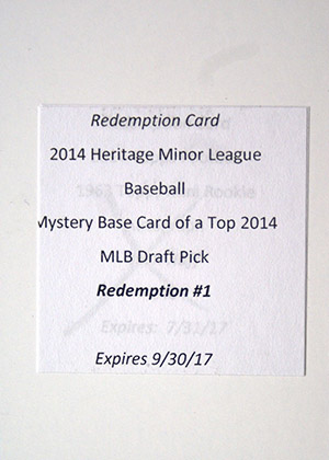 Tyler Kolek, Kyle Schwarber Named 2014 Topps Heritage Minor League Mystery Redemptions 2