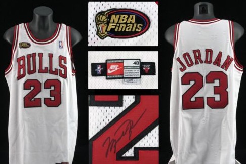 michael jordan game worn jersey signed