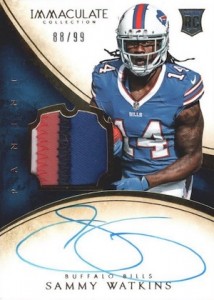 : SAMMY WATKINS 2014 ELITE NEW BREED JERSEY RC PATCH 87